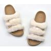 imageKuaiLu Womens Orthotic Slippers With Arch Support Soft Cushion Sandal Slippers for Woman Ladies Fashion Open Toe Faux Fur Platform Slipper Indoor Outdoor Size 612Fashion Beige