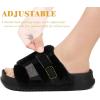 imageKuaiLu Womens Orthotic Slippers With Arch Support Soft Cushion Sandal Slippers for Woman Ladies Fashion Open Toe Faux Fur Platform Slipper Indoor Outdoor Size 612Black