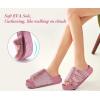 imageKuaiLu Womens Orthotic Slippers With Arch Support Soft Cushion Sandal Slippers for Woman Ladies Fashion Open Toe Faux Fur Platform Slipper Indoor Outdoor Size 612Lovely Pink Tip Dyeing