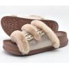 imageKuaiLu Womens Orthotic Slippers With Arch Support Soft Cushion Sandal Slippers for Woman Ladies Fashion Open Toe Faux Fur Platform Slipper Indoor Outdoor Size 612Fashion Brown