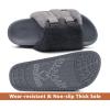 imageKuaiLu Womens Orthotic Slippers With Arch Support Soft Cushion Sandal Slippers for Woman Ladies Fashion Open Toe Faux Fur Platform Slipper Indoor Outdoor Size 612Grey