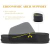 imageKuaiLu Womens Orthotic Slippers With Arch Support Soft Cushion Sandal Slippers for Woman Ladies Fashion Open Toe Faux Fur Platform Slipper Indoor Outdoor Size 612Black