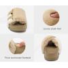 imageKuaiLu Womens Orthotic Slippers With Arch Support Soft Cushion Sandal Slippers for Woman Ladies Fashion Open Toe Faux Fur Platform Slipper Indoor Outdoor Size 612Beige White