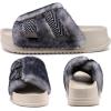 imageKuaiLu Womens Orthotic Slippers With Arch Support Soft Cushion Sandal Slippers for Woman Ladies Fashion Open Toe Faux Fur Platform Slipper Indoor Outdoor Size 612White Black Tip Dyeing