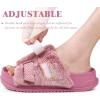 imageKuaiLu Womens Orthotic Slippers With Arch Support Soft Cushion Sandal Slippers for Woman Ladies Fashion Open Toe Faux Fur Platform Slipper Indoor Outdoor Size 612Lovely Pink Tip Dyeing