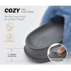 imageKuaiLu Womens Orthotic Slippers With Arch Support Soft Cushion Sandal Slippers for Woman Ladies Fashion Open Toe Faux Fur Platform Slipper Indoor Outdoor Size 612Fashion Blue