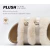 imageKuaiLu Womens Orthotic Slippers With Arch Support Soft Cushion Sandal Slippers for Woman Ladies Fashion Open Toe Faux Fur Platform Slipper Indoor Outdoor Size 612Fashion Beige