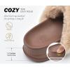 imageKuaiLu Womens Orthotic Slippers With Arch Support Soft Cushion Sandal Slippers for Woman Ladies Fashion Open Toe Faux Fur Platform Slipper Indoor Outdoor Size 612Fashion Brown