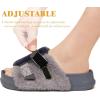 imageKuaiLu Womens Orthotic Slippers With Arch Support Soft Cushion Sandal Slippers for Woman Ladies Fashion Open Toe Faux Fur Platform Slipper Indoor Outdoor Size 612Grey