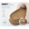 imageKuaiLu Womens Orthotic Slippers With Arch Support Soft Cushion Sandal Slippers for Woman Ladies Fashion Open Toe Faux Fur Platform Slipper Indoor Outdoor Size 612Fashion Beige
