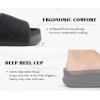imageKuaiLu Womens Orthotic Slippers With Arch Support Soft Cushion Sandal Slippers for Woman Ladies Fashion Open Toe Faux Fur Platform Slipper Indoor Outdoor Size 612Plush Grey