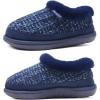 imageKuaiLu House Slippers for Women Comfortable Memory Foam Plaid Slipper Ladies Warm Fuzzy Plush Fur Lined Winter Home Shoes Orthotic Plantar Fasciitis Arch Support Indoor OutdoorBluego One Size Up