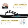 imageKuaiLu Flip Flops for Women with Arch Support Yoga Mat Comfortable Summer Beach Walking Thong Cushion Sandals Slip On Indoor Outdoor Black Size 8