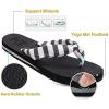 imageKuaiLu Flip Flops for Women with Arch Support Yoga Mat Comfortable Summer Beach Walking Thong Cushion Sandals Slip On Indoor Outdoor Black Size 8