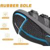imageKuaiLu Mens Hiking Sandals with Arch Support Orthopedic Walking Recovery Sandals for Plantar Fasciitis Open Toe Summer Athletic Sport Comfortable Cushion Breathable Outdoor Water Sandals Size713Black