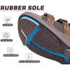 imageKuaiLu Mens Hiking Sandals with Arch Support Orthopedic Walking Recovery Sandals for Plantar Fasciitis Open Toe Summer Athletic Sport Comfortable Cushion Breathable Outdoor Water Sandals Size713Brown