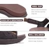 imageKuaiLu Mens Hiking Sandals with Arch Support Orthopedic Walking Recovery Sandals for Plantar Fasciitis Open Toe Summer Athletic Sport Comfortable Cushion Breathable Outdoor Water Sandals Size713Brown