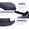 imageKuaiLu Mens Hiking Sandals with Arch Support Orthopedic Walking Recovery Sandals for Plantar Fasciitis Open Toe Summer Athletic Sport Comfortable Cushion Breathable Outdoor Water Sandals Size713Blue