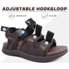 imageKuaiLu Mens Hiking Sandals with Arch Support Orthopedic Walking Recovery Sandals for Plantar Fasciitis Open Toe Summer Athletic Sport Comfortable Cushion Breathable Outdoor Water Sandals Size713Brown