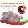 imageKuaiLu Mens Hiking Sandals with Arch Support Orthopedic Walking Recovery Sandals for Plantar Fasciitis Open Toe Summer Athletic Sport Comfortable Cushion Breathable Outdoor Water Sandals Size713Red Black