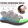 imageKuaiLu Mens Hiking Sandals with Arch Support Orthopedic Walking Recovery Sandals for Plantar Fasciitis Open Toe Summer Athletic Sport Comfortable Cushion Breathable Outdoor Water Sandals Size713Brown