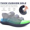 imageKuaiLu Mens Hiking Sandals with Arch Support Orthopedic Walking Recovery Sandals for Plantar Fasciitis Open Toe Summer Athletic Sport Comfortable Cushion Breathable Outdoor Water Sandals Size713Blue