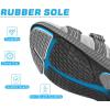 imageKuaiLu Mens Hiking Sandals with Arch Support Orthopedic Walking Recovery Sandals for Plantar Fasciitis Open Toe Summer Athletic Sport Comfortable Cushion Breathable Outdoor Water Sandals Size713Grey Black
