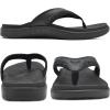 imageKuaiLu Mens Sport Flip Flops Comfort Orthotic Thong Sandals with Plantar Fasciitis Arch Support Outdoor Summer Beach Size 715Black