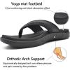 imageKuaiLu Mens Sport Flip Flops Comfort Orthotic Thong Sandals with Plantar Fasciitis Arch Support Outdoor Summer Beach Size 715Black
