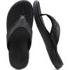 imageKuaiLu Mens Sport Flip Flops Comfort Orthotic Thong Sandals with Plantar Fasciitis Arch Support Outdoor Summer Beach Size 715Black