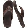 imageKuaiLu Mens Sport Flip Flops Comfort Orthotic Thong Sandals with Plantar Fasciitis Arch Support Outdoor Summer Beach Size 715Brown