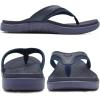 imageKuaiLu Mens Sport Flip Flops Comfort Orthotic Thong Sandals with Plantar Fasciitis Arch Support Outdoor Summer Beach Size 715Dark Blue