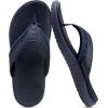 imageKuaiLu Mens Sport Flip Flops Comfort Orthotic Thong Sandals with Plantar Fasciitis Arch Support Outdoor Summer Beach Size 715Dark Blue