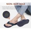 imageKuaiLu Mens Sport Flip Flops Comfort Orthotic Thong Sandals with Plantar Fasciitis Arch Support Outdoor Summer Beach Size 715Dark Blue