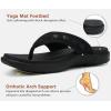 imageKuaiLu Mens Sport Flip Flops Comfort Orthotic Thong Sandals with Plantar Fasciitis Arch Support Outdoor Summer Beach Size 715Fashion Black