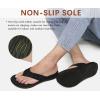 imageKuaiLu Mens Sport Flip Flops Comfort Orthotic Thong Sandals with Plantar Fasciitis Arch Support Outdoor Summer Beach Size 715Fashion Black