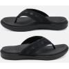 imageKuaiLu Mens Sport Flip Flops Comfort Orthotic Thong Sandals with Plantar Fasciitis Arch Support Outdoor Summer Beach Size 715Fashion Black