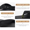 imageKuaiLu Mens Sport Flip Flops Comfort Orthotic Thong Sandals with Plantar Fasciitis Arch Support Outdoor Summer Beach Size 715Fashion Black