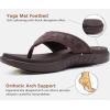 imageKuaiLu Mens Sport Flip Flops Comfort Orthotic Thong Sandals with Plantar Fasciitis Arch Support Outdoor Summer Beach Size 715Fashion Brown