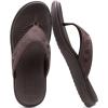 imageKuaiLu Mens Sport Flip Flops Comfort Orthotic Thong Sandals with Plantar Fasciitis Arch Support Outdoor Summer Beach Size 715Fashion Brown