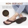 imageKuaiLu Mens Sport Flip Flops Comfort Orthotic Thong Sandals with Plantar Fasciitis Arch Support Outdoor Summer Beach Size 715Fashion Brown