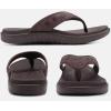 imageKuaiLu Mens Sport Flip Flops Comfort Orthotic Thong Sandals with Plantar Fasciitis Arch Support Outdoor Summer Beach Size 715Fashion Brown