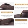 imageKuaiLu Mens Sport Flip Flops Comfort Orthotic Thong Sandals with Plantar Fasciitis Arch Support Outdoor Summer Beach Size 715Fashion Brown