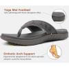 imageKuaiLu Mens Sport Flip Flops Comfort Orthotic Thong Sandals with Plantar Fasciitis Arch Support Outdoor Summer Beach Size 715Fashion Grey