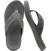 imageKuaiLu Mens Sport Flip Flops Comfort Orthotic Thong Sandals with Plantar Fasciitis Arch Support Outdoor Summer Beach Size 715Fashion Grey