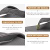 imageKuaiLu Mens Sport Flip Flops Comfort Orthotic Thong Sandals with Plantar Fasciitis Arch Support Outdoor Summer Beach Size 715Fashion Grey