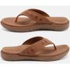 imageKuaiLu Mens Sport Flip Flops Comfort Orthotic Thong Sandals with Plantar Fasciitis Arch Support Outdoor Summer Beach Size 715Fashion Khaki