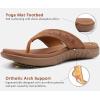 imageKuaiLu Mens Sport Flip Flops Comfort Orthotic Thong Sandals with Plantar Fasciitis Arch Support Outdoor Summer Beach Size 715Fashion Khaki