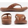 imageKuaiLu Mens Sport Flip Flops Comfort Orthotic Thong Sandals with Plantar Fasciitis Arch Support Outdoor Summer Beach Size 715Fashion Khaki