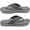 imageKuaiLu Mens Sport Flip Flops Comfort Orthotic Thong Sandals with Plantar Fasciitis Arch Support Outdoor Summer Beach Size 715Grey